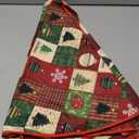 AVOIN colorlife Plaid Patchwork Christmas Tree Skirt 36 Inch, Winter Holiday Tree Mat Ornament Decoration