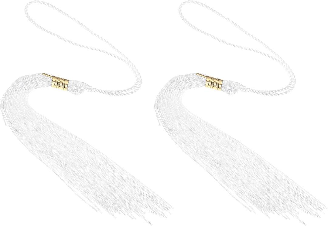 PATIKIL Graduation Cap Tassel, 2 Pcs, White, Polyester, Graduation, Occasion