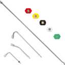 M MINGLE Pressure Washer Extension Wand - 60" Upgrade Power Washer Lance - Pressure Washer Accessories with 5 Nozzle Tips - 30/90/120 Curved Rod, 1/4" Quick Connect