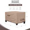ULTCOVER Waterproof Patio Ottoman Cover Rectangular Outdoor Side Table Furniture Covers Size 32L x 25W x 18H inch