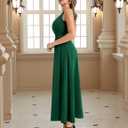 Bbonlinedress Women Fall Wedding Guest Dress Cocktail Formal Slimming Long Elegant for Gowns and Evening Dresses Dark Green M (Green, M)