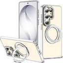 for Samsung Galaxy S26 Ultra Case with 360Rotatable Magnetic Ring Stand Compatible with Mag-Safe Military Protection Transparent Phone Case for Galaxy S26 Ultra 6.9",Clear