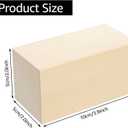10 Pack Basswood Carving Blocks, 4x2x2 inch Unfinished Bass Wood Blocks for Wood Carving, Arts, Crafts, Class, Christmas DIY Supplies