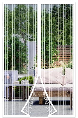 METAONLY Magnetic Screen Door Fits Door Size 38" x 82", Screen Door Mesh, Door Screen Magnetic Closure for Patio Door Enjoy Air Fresh-White, Actual Screen Size 40" x 83"