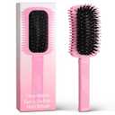 Curl Defining Brush Pink, Volume Curly Hair Brush for Detangling Shaping and Styling Women's Curls, Reduce Pulling