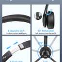 JIAMQISHI Wireless Headset with AI Noise Cancelling Microphone Bluetooth Headset - Bluetooth V5.2Black Gray