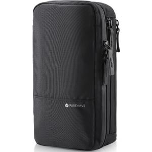 Purevave Compact Mens Toiletry Travel Bag Hanging, Mens Dopp Kit for Travel Waterproof, Wash Pouch Black (One Size)