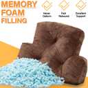 1 MIDDLE ONE Back Pillow for Chair, Memory Foam Lumbar Pillow for Back Support, Back Rest Cushion for Office, Sofa, Couch Sitting, Recliner, Bed and Lower Back Pain (Coffee)