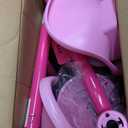 Liberry Foldable Toddler Tricycle Age 2 3 4 Years Old, Kids Trike with Adjustable Seat, Basket & Streamers, 3 Wheel Bike Riding Toy Birthday Gift for Girls Boys, Pink