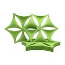 OSHIYINN Felt Fiber Surface High Density Polyester Fiber Board 3D Flower Venus 14"x12" Hanging Room Divider Panel Cut Room Partition Home Decoratio(12 Pcs)(Neon Green)