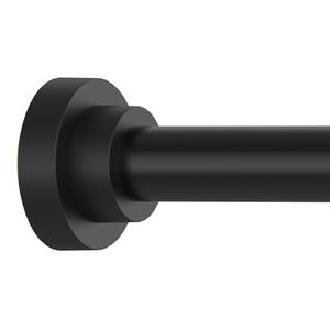 Thestoa Shower Curtain Rod Adjustable 43-92 inch, 1"Diameter Spring Tension Curtain Rod No Drill, Anti-Rust Non-Slip Shower Rod, Black Shower Curtain Rod for Bathroom Tension