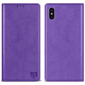 ZZXX for iPhone Xs Max Wallet Case with [RFID Blocking] Card Slot Stand Strong Magnetic Leather Flip Fold Protective Phone Case for iPhone Xs Max Case Wallet(Purple-6.5 inch)