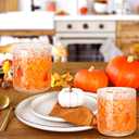 2 Pcs Fall Icon Juice Glass Cups 14 oz Fall Pumpkins Maple Leaves Icon Glasses Drinking Cocktails Whiskey Stemless Glass for Drinkware Home Thanksgiving Autumn Decoration Harvest Party Gift