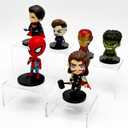 Cerpourt 8Pcs Acrylic Display Risers(6",5",4" 3") Clear Product Stand,Cupcakes Holder Dessert Display Transparent Showcase Stands, Candy Bar Risers, Acrylic Lifts Display for Figures