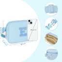 COSHAYSOO Blue Girls Purse Crossbody Initial Fanny Pack Belt Bag, 6 7 8 9 10 11 12 Year Old Girl Birthday Gifts Monogrammed Letter E