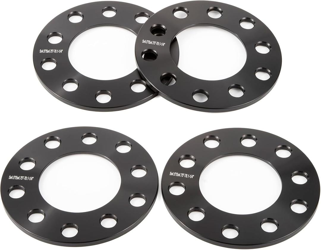 5x4.5 5x4.75 Wheel Spacers,1/4"(6mm) Wheel Spacer Adapters 78.1mm Hub Bore for 1964-2014 Mustang 1991-2011 Ranger 1984-2001 Cherokee 1987-2006 Wrangler 1991-2012 Town Car 1992-2021 Camry
