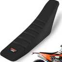 Universial Dirt Bike Seat Cover - Soft Ribbed Rubber Seat Covers for Motorcross Enduro (Black-2)