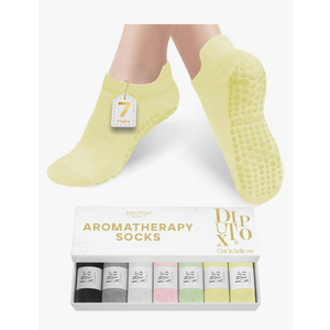 7 Pairs Pilates Socks with grips for Women- Non Slip, Ankle Yoga Socks for Yoga, Pilates, Ballet & Barre,Christmas gifts