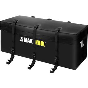 MaxxHaul 70209 Soft Shell Cargo Carrier Bag for Hitch Mount Cargo Rack  Heavy Duty and Water Resistant 47 inch 20 inch x 20 inch Black with Tie Down Straps