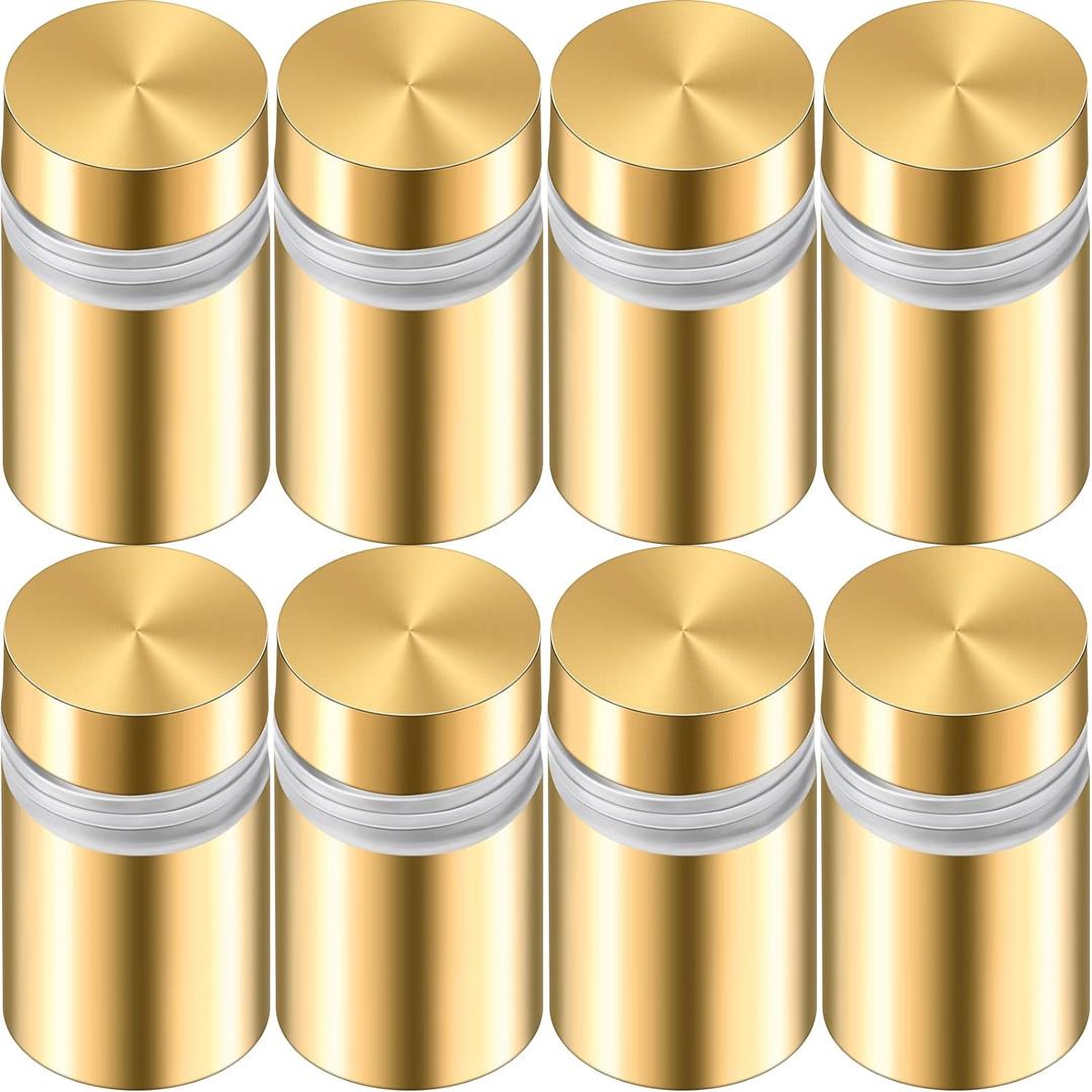 Ferraycle 8 Sets Standoff Screws Stainless Steel Advertising Standoff Mount Metal Hardware Sign Mounting Hardware for Hanging Acrylic Picture Frame(1/2 x 0.79 Inch)