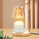 Dimmable Candle Warmer Lamp with Timer Electric Candle Warmer for House Warming Decor Candle Lamp Warmer for Jar Candles Wax Melt Warmer Presents for Women Mom Birthday Festival (Gold)
