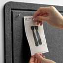 Lightomorrow Large Bulletin Board - 48 x 36 Inches, Decorative Felt Pin Board for Wall - 4' x 3' Foldable Photo Display Board with Self-Adhesive Tape, Includes 20 Push Pins - Dark Gray, 4836 inches