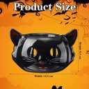 Vesici Vintage Black Cat Spooky Lantern Halloween Black Cat Candle Burner Ceramic Lantern Spooky Holiday Gothic Home Table Gifts for Halloween Table Centerpiece Room Decor