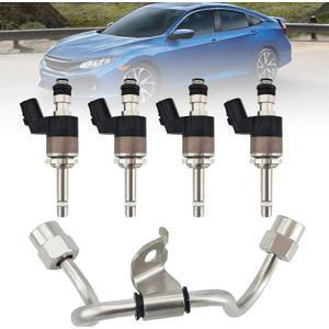 06160-5PA-305 16012-5PA-315 Fuel Injectors line Kit Compatible with Honda Civic 2017-2020, for CR-V 2018-2020, for Accord 2018-2021 L4 1.5L, Replace 1601059B305