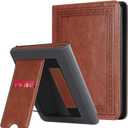 CoBak Case with Stand for Kindle Paperwhite 12th Gen 2024 Released (7") & Kindle Colorsoft Signature Edition - Durable PU Leather Cover with Auto Sleep Wake, Card Slot, Hand Strap Feature, Vintage