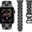 Watch Band Compatible with Apple Watch 42mm/49mm for Women Men Gifts Sport Silicone Wristbands Strap for IWatch Series 10 9 8 7 6 5 4 3 2 1 SE