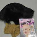 Mens Black Wigs Short Layered Black Hair Wig for Men Male Synthetic Buzz Cut Halloween Cosplay Costume Wigs