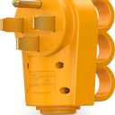 MICTUNING 125 250V 50Amp Heavy Duty RV Replacement Male Plug with Ergonomic Handle Yellow