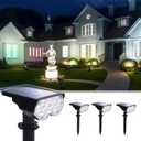 4 Pack Solar Powered Outdoor Spot Lights Outside Waterproof 20 LEDs Landscape Spotlights Dusk to Dawn for House Yard Tree, Plants, Walls, Path, Garden, Statues, Superior Accent Uplighting Cool White