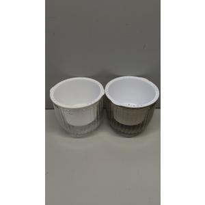 6 Inch Self Watering Plant Pot, 2 Pack Self Watering Pots, Self Watering Planter with Reservoir, Clear Self Watering Pots for Indoor Plants, African Violets, Flowers (2 Pack, 6", Clear)