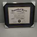 GraduationMall 11x14 Diploma Frame with Black over Gold Mat or Display 15x18 Certificate without Mat,Solid Wood & UV Protection Acrylic,Glossy Black Finish with Gold Trim