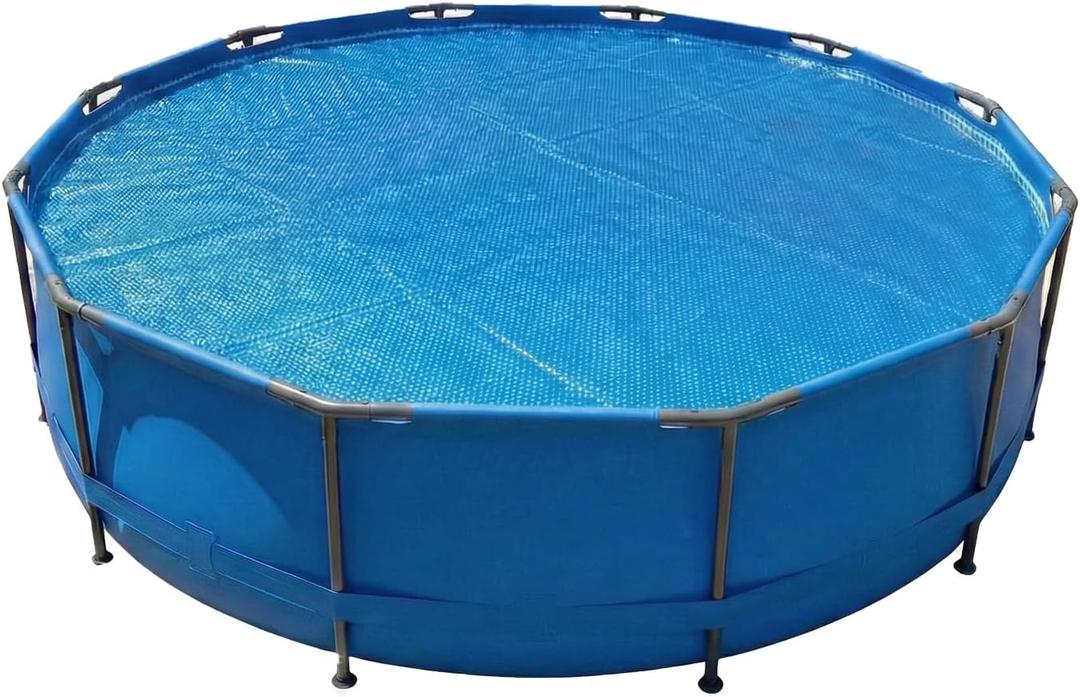 Solar Pool Cover 16mil,15ft for inground Pools and Above Ground Pools,Thickened and Durable, Heated and Insulated,Pool Safety Protection