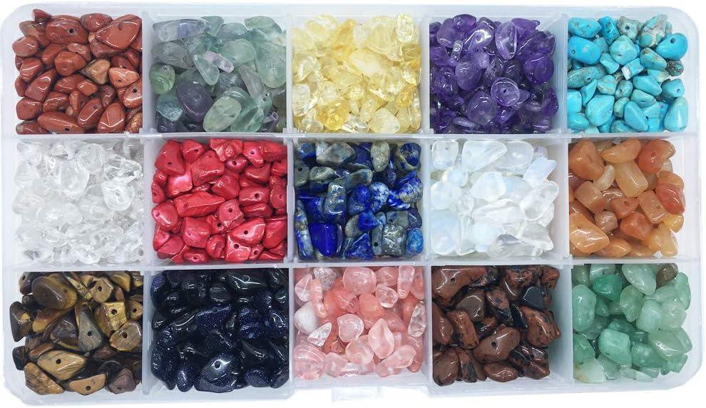 Gemstone Beads Natural Irregular Shaped Stone Chips Crystal Energy Healing Power for Jewelry Making(15-4)