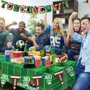Football Party Decorations,Honeycomb Centerpieces,Triangular flags and rugby-themed and Football Tablecloth, Football Birthday Party Tailgate Party Decorations