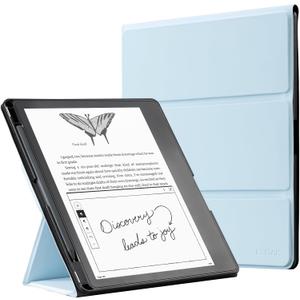 CoBak Stand Case for Kindle Scribe - Premium Folio Leather Cover with Pen Holder, Auto Sleep/Wake - Compatible with 10.2 Inch Kindle Scribe (2022/2024 Release)