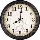 Wall Clock Battery Operated Silent Vintage Wall Clocks for Living Room 16 Inch Bronze, Large
