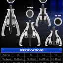 Orion Motor Tech Gear Puller Set, 3" 4" 6" 8" Bearing Puller Kit, 24pc 2 Jaw & 3 Jaw Gear Puller with Reversible Jaws, Heavy Duty Pulley Puller Tool for Pulley Gear Bearing Flywheel Removal