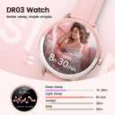 Smart Watch for Women with Bluetooth Calls & AI Voice Assistant, 1.27" HD Fitness Tracker with Sleep Monitor, 100+ Sports Modes, IP68 Waterproof, Android & iOS (Pink)