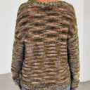 MEROKEETY Women's Fall Fuzzy Colorful Knit Cardigan Sweaters Winter Button Down Boho Casual Long Sleeve Outerwear Top (S)