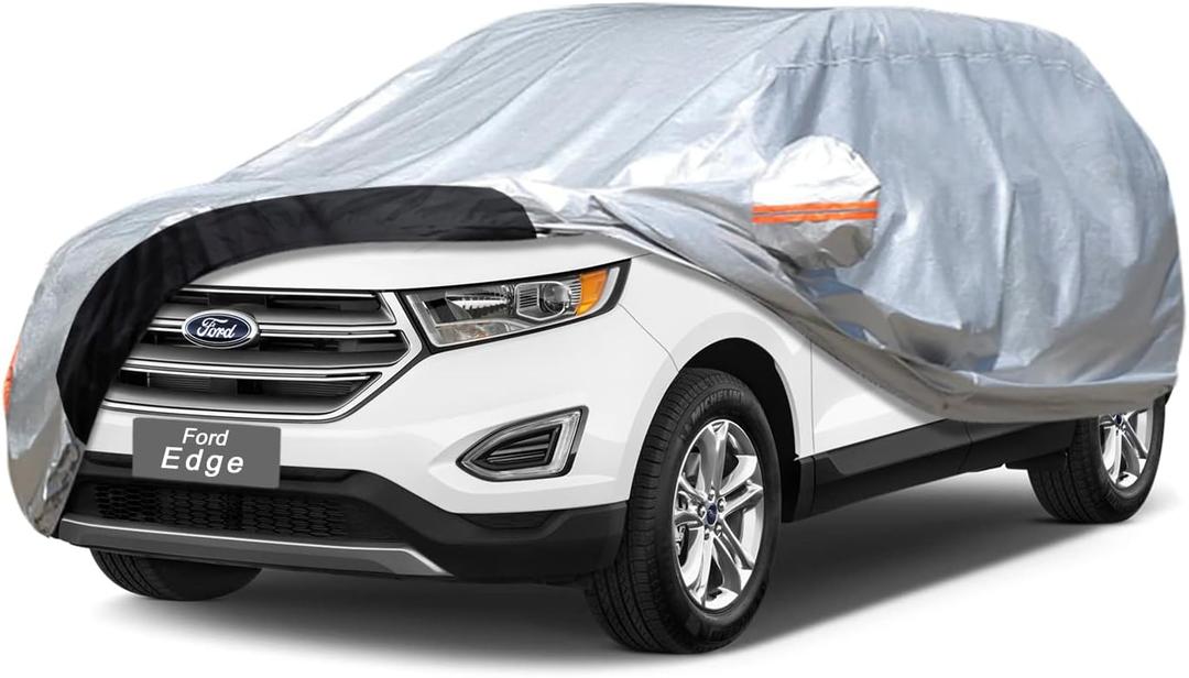 Car Cover Custom Fit Ford Edge (2007-2025) Waterproof for Automobiles, Oxford Sun Rain Dust Snow Protection (Ships from US Warehouse, Delivery 3-8 Days) (Single Layer-Oxford)