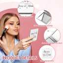 Qunclay 12 Pcs Mini Compact Mirrors Bulk Inspirational Appreciation Mirror Gifts Portable Square Pocket Mirrors for Women Mother's Day Coworker Church Party Favors(White, Never Forget)