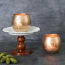 Eid Mubarak Decorations, Gold Ramadan Decorations for Home 4Pcs, Radiant Glass Tealight Candle Holders, Luxury Votive Candle Holders for Ramadan Table Decor, Elegant Islamic Eid Gifts