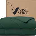 Soft Cooling Comforter, Full/Queen Cooling Blankets for Hot Sleepers, Double-Sided All-Season Cold Breathable Lightweight Blanket for Night Sweats, Dark Green, 90''x90''