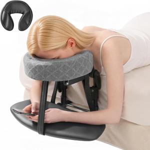 Massage Headrest for Bed, Bed Massage Head Holder & Face Cradle with Pillow