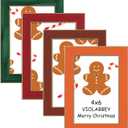 VIOLABBEY 4x6 picture frame set of 4, Modern photo frame with HD Real Glass, Family Friends Gift for Halloween and Christmas, Wall Mounted or Tabletop Display (Green+Red+Caramel brown+Orange)