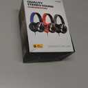 Over Ear Headphones Wired, AC01 Corded Stereo Headsets with Microphone Volume Control for Adults Teens Kids 3.5mm Jack for Chromebooks, Laptop, Computer, Tablets, Travel (Black Red)